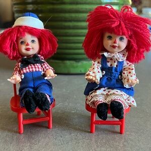 1999 Mattel Raggedy Ann & Andy Dolls